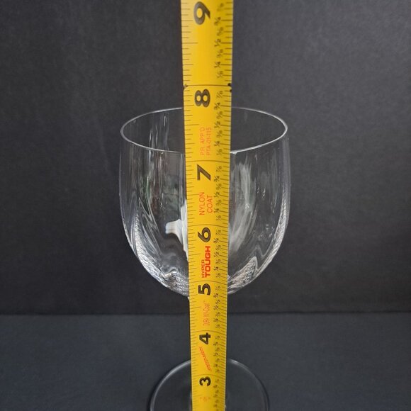 Mikasa Stephanie Wine Glass 7" Tall Clear Crystal Vertical Cut Stemware Elegant - Picture 2 of 15